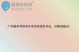 广州美术学院专升本历年招生专业、分数线盘点！