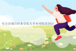 哈尔滨城市职业学院专升本对接表2024
