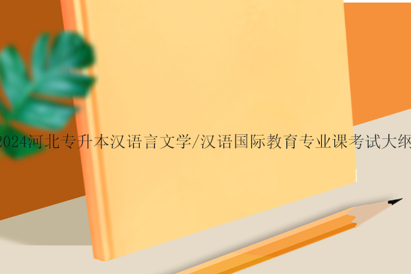 2024河北专升本汉语言文学/汉语国际教育专业课考试大纲！