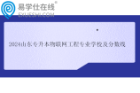 2024山东专升本物联网工程专业学校及分数线