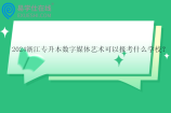 2024浙江专升本数字媒体艺术可以报考什么学校？