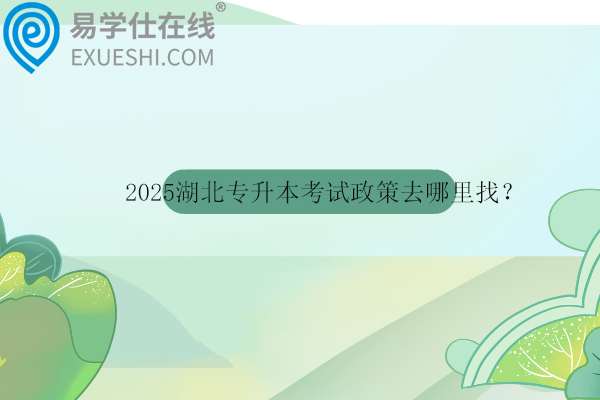 2025湖北专升本考试政策去哪里找？