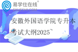 安徽外国语学院专升本考试大纲2025~