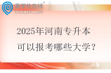 2025年河南专升本可以报考哪些大学？47所