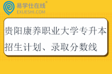 贵阳康养职业大学专升本招生计划、录取分数线2023-2024