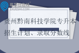贵州黔南科技学院专升本招生计划、录取分数线2021-2024