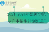 2021-2024年黑河学院专升本招生计划汇总~