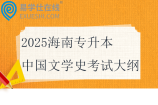 2025海南专升本中国文学史考试大纲