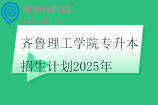 齐鲁理工学院专升本招生计划2025年