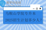 马鞍山学院专升本2025招生计划多少人？