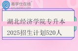 湖北经济学院专升本2025招生计划520人