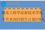 湖北工程学院新技术学院专升本2025招生计划570人