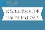 武昌理工学院专升本2025招生计划1785人