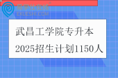 武昌工学院专升本2025招生计划1150人
