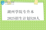 湖州学院专升本2025招生计划520人