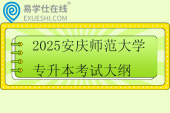2025安庆师范大学专升本考试大纲