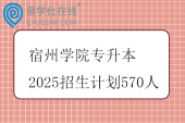宿州学院专升本2025招生计划570人