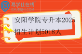 安阳学院专升本2025招生计划5018人