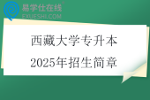 西藏大学专升本2025年招生简章