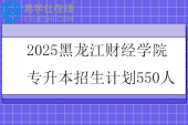 2025黑龙江财经学院专升本招生计划550人