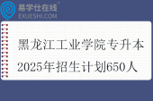 黑龙江工业学院专升本2025年招生计划650人