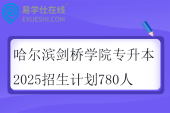 哈尔滨剑桥学院专升本2025招生计划780人
