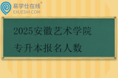 2025安徽艺术学院专升本报名人数公布~