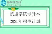 凯里学院专升本2025年招生计划700人