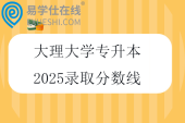 大理大学专升本2025录取分数线 临床医学306