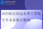 2025哈尔滨远东理工学院专升本录取分数线