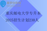 重庆邮电大学专升本2025招生计划230人