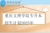 重庆文理学院专升本招生计划2025年