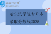 哈尔滨学院专升本录取分数线2025