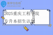 2025重庆工程学院专升本招生计划1600人