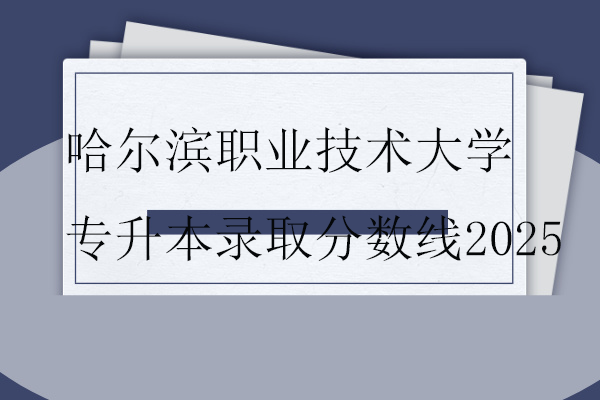 哈尔滨职业技术大学专升本录取分数线2025