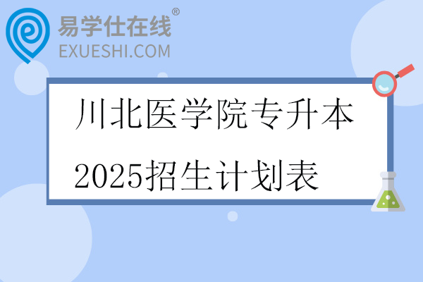 川北医学院专升本2025招生计划