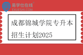 成都锦城学院专升本招生计划2025