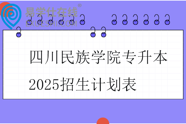 四川民族学院专升本2025招生计划