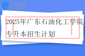 2025年广东石油化工学院专升本招生计划