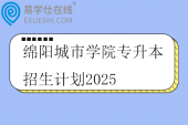 绵阳城市学院专升本招生计划2025