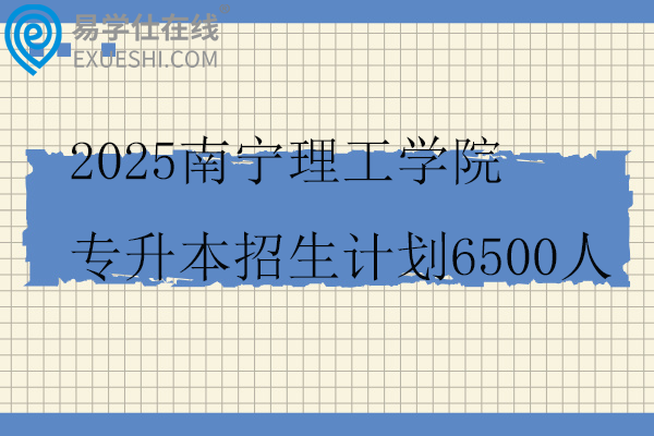 2025南宁理工学院专升本招生计划