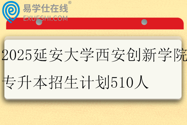 2025延安大学西安创新学院专升本招生计划