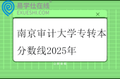 南京审计大学专转本分数线2025年