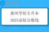 惠州学院专升本2025录取分数线