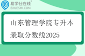 山东管理学院专升本录取分数线2025