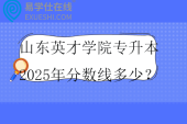 山东英才学院专升本2025年分数线多少？