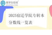 2025宿迁学院专转本分数线一览表
