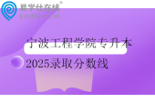宁波工程学院专升本2025录取分数线