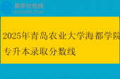 2025年青岛农业大学海都学院专升本录取分数线