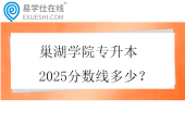 巢湖学院专升本2025分数线多少？